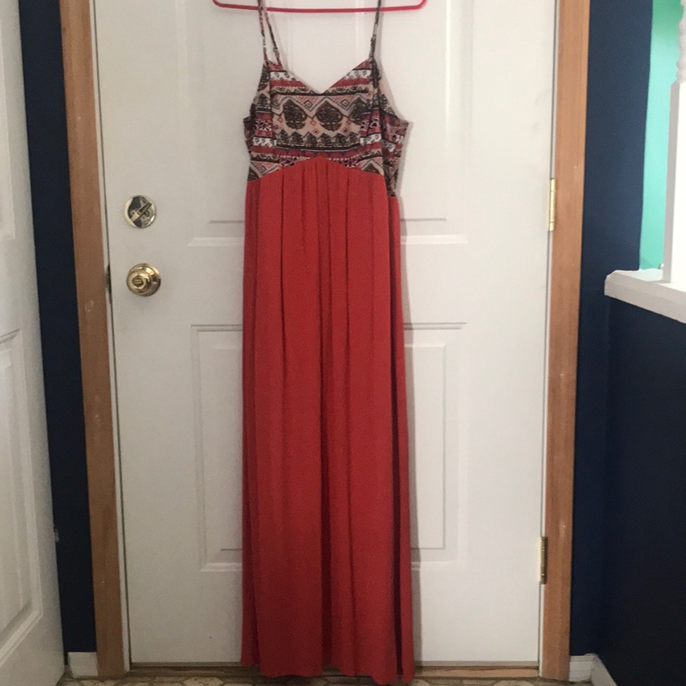 Floor length Moroccan designed Love Fire dress, great for a winery day!